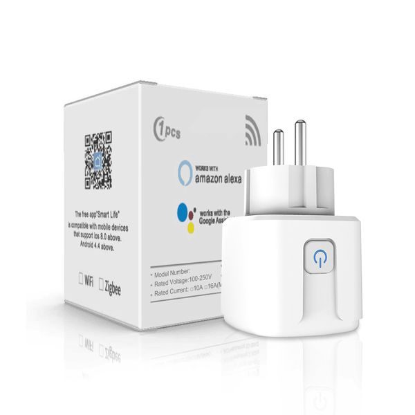 Tuya Alexa EU US 16A Smart Home Customized Logo Brand Remote Control Wifi Smart Plug