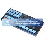SYONG 4K HDMI Live Streaming System Multi Camera Video Mixer Switcher Support Aux Microphone Equipment for Live Broadcast