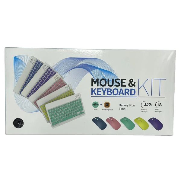 Wireless Keyboard and Mouse Set Rechargeable, Ultra-thin and Compact, Suitable for Computers, Tablets, Etc