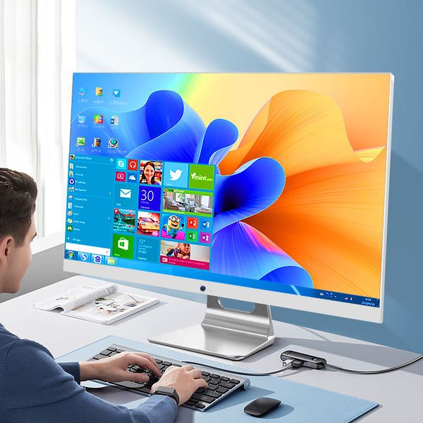New Product 27 Inch All-in-One Gamer AIO Desktop Business Computer Barebone LED Display SSD Hard Drive EU/AU Core I3 I5 I7
